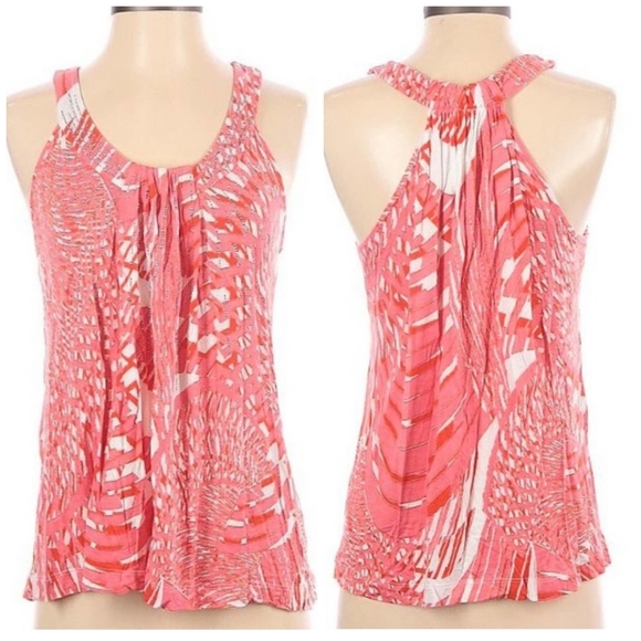 Jennifer Lopez pretty coral woman's top size small but fits like a medium - Picture 1 of 3